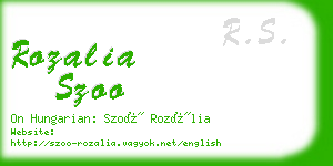 rozalia szoo business card